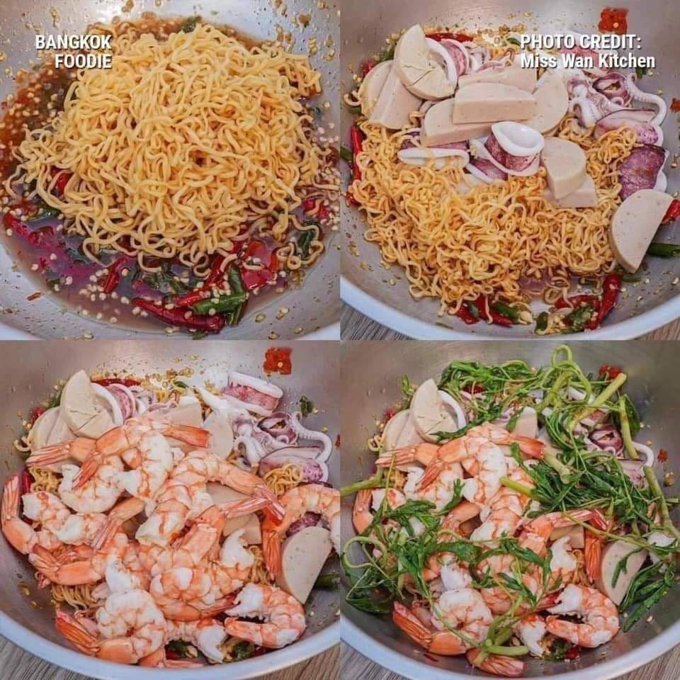 CÔNG THỨC GỎI SALAD MỲ ĂN LIỀN CHUA CAY THÁI LAN